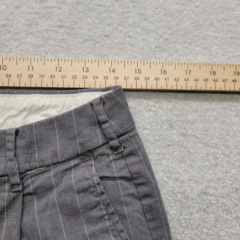 Abercrombie & Fitch Mens 30 Gray Plaid Stripe Stretch Chino Shorts